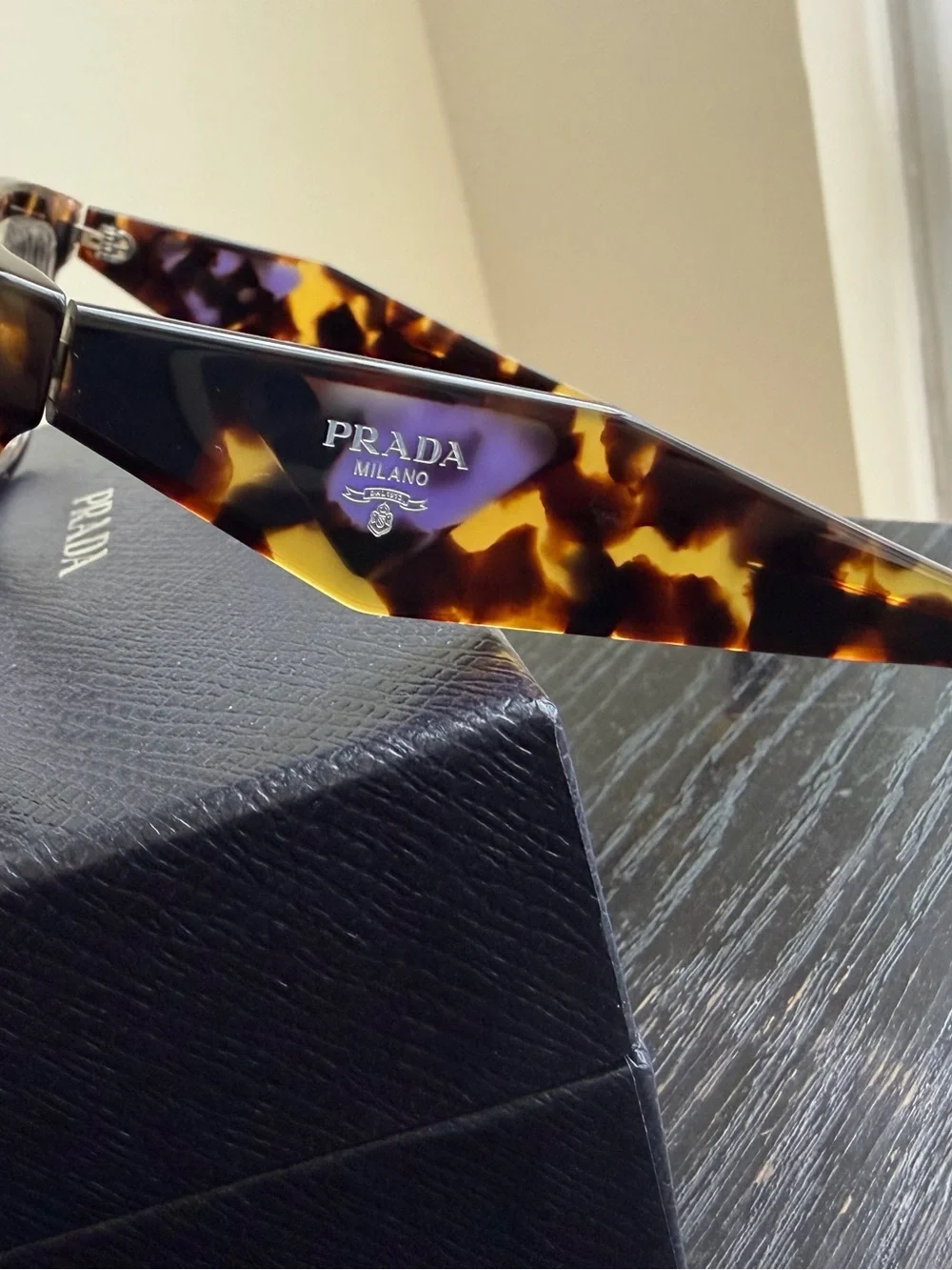 100% Authentic Prada -model VPR 10Y in a Havana tortoise. Unisex